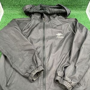 Rare Austrialia Mesh Lined Hooded Rain Jacket‎ Black Size Mens Medium